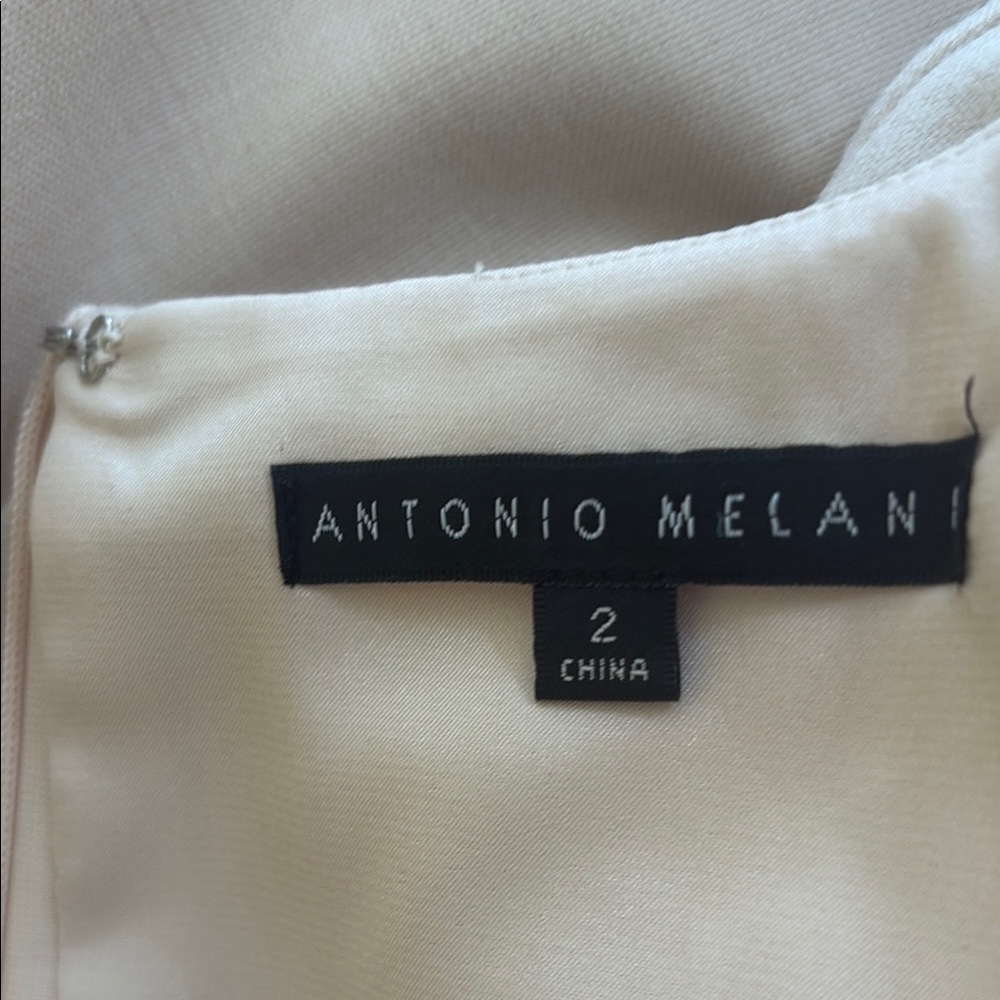 ANTONIO MELANI Cream Asymmetrical Dress - Picture 5 of 5